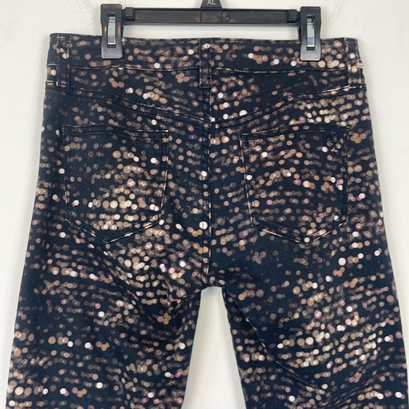 Tory Burch Black Flash Allover Print Skinny/Ankle Jeans. Size 25. - Picture 8 of 12